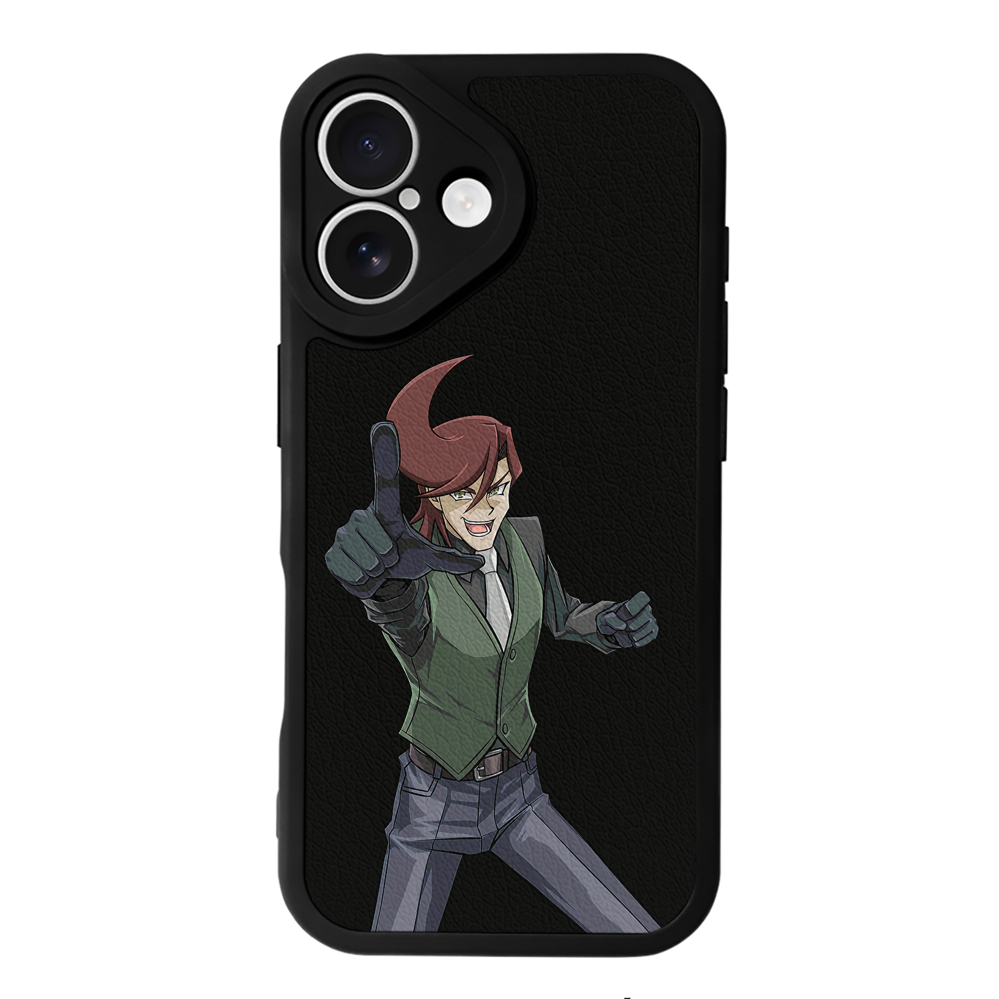 （画像用） 遊☆戯☆王 Yu-Gi-Oh! 【iPhone 16シリーズ対応】シリコンスマホケース（レザー調） 材質：シリコン